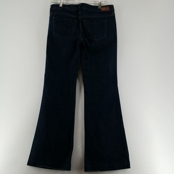 Esprit Jeans Women's Size 29 Flared Blue 5 Pocket Front Button Zipper Closure - Picture 5 of 11
